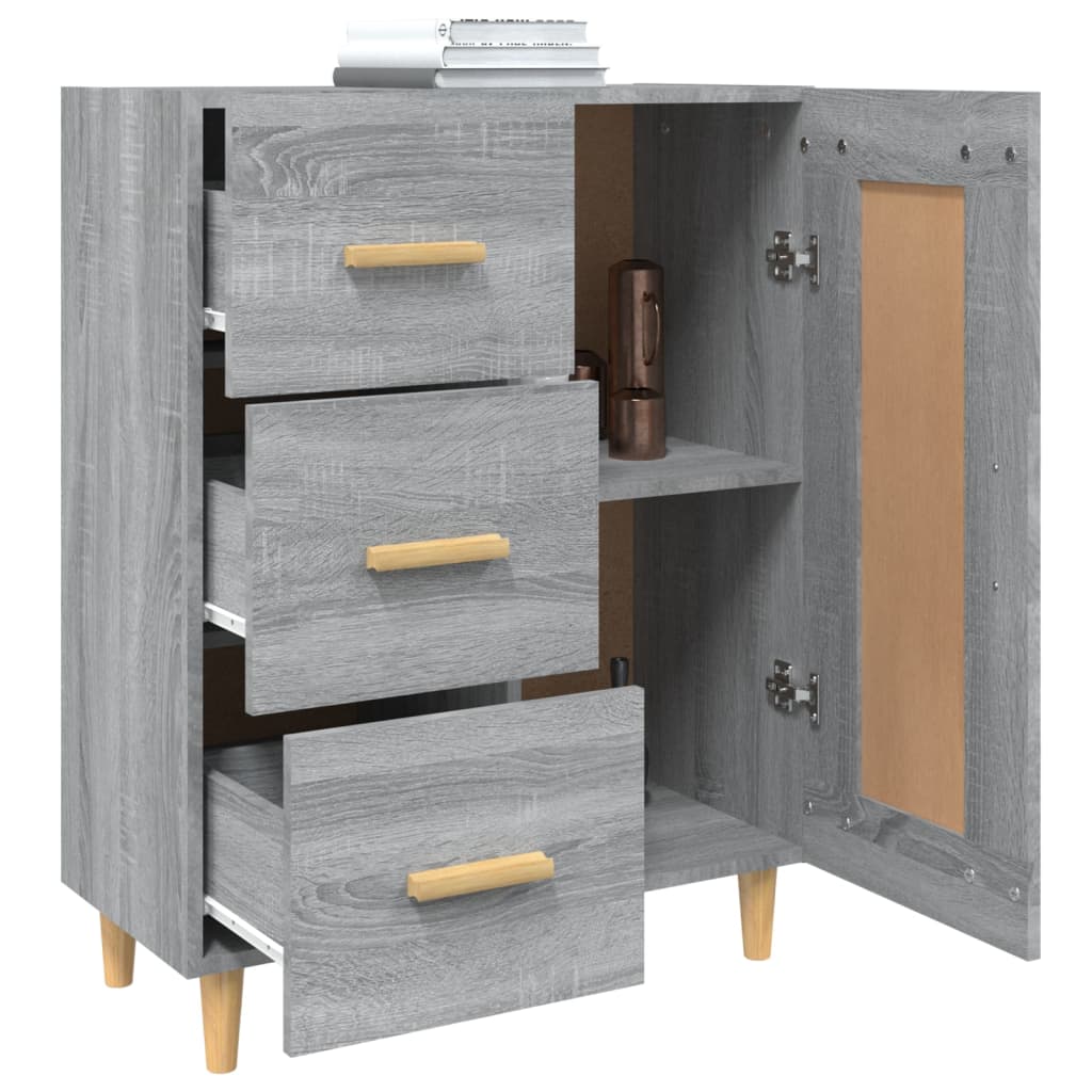 vidaXL Dulap, gri sonoma, 69,5x34x90 cm, lemn compozit