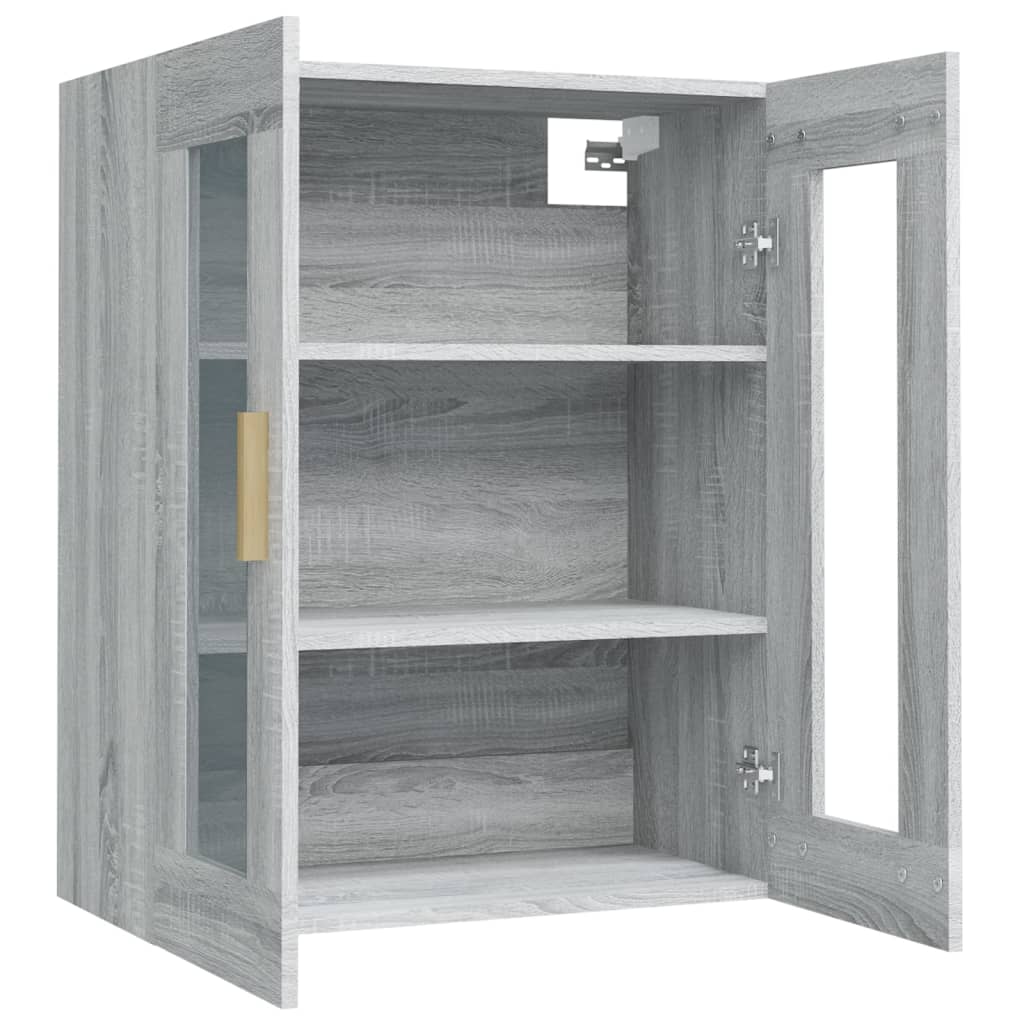vidaXL Dulap de perete suspendat, gri sonoma, 69,5x34x90 cm vidaXL Dulap de perete suspendat, gri sonoma, 69,5x34x90 cm