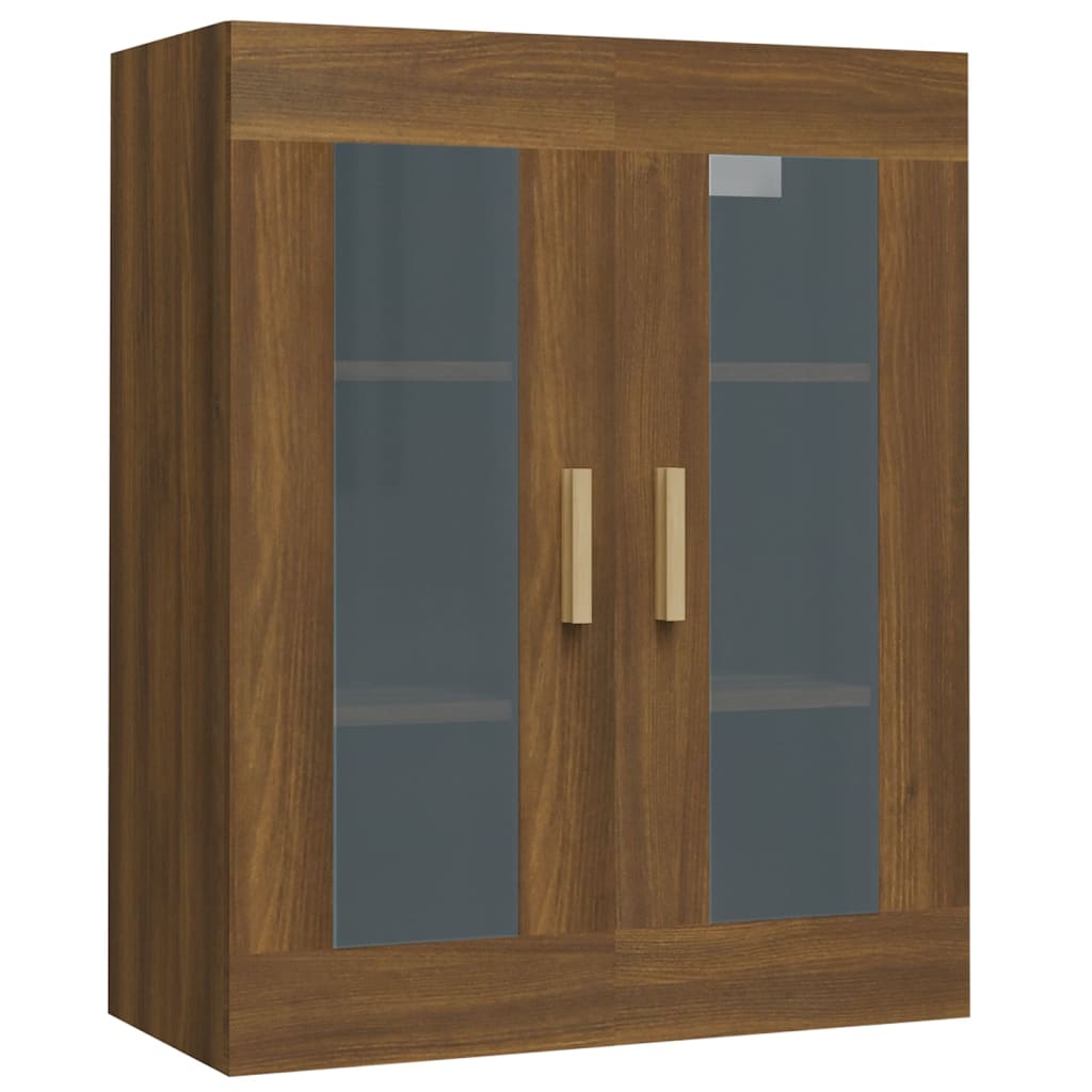 vidaXL Dulap de perete suspendat, stejar maro, 69,5x34x90 cm
