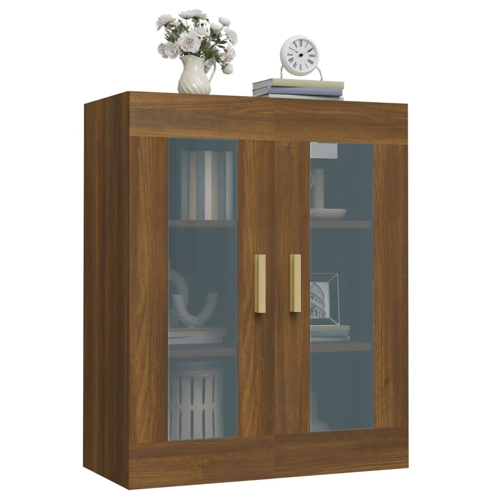 vidaXL Dulap de perete suspendat, stejar maro, 69,5x34x90 cm