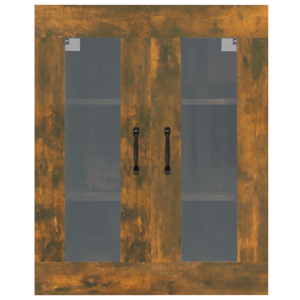 vidaXL Dulap de perete suspendat, stejar fumuriu, 69,5x34x90 cm