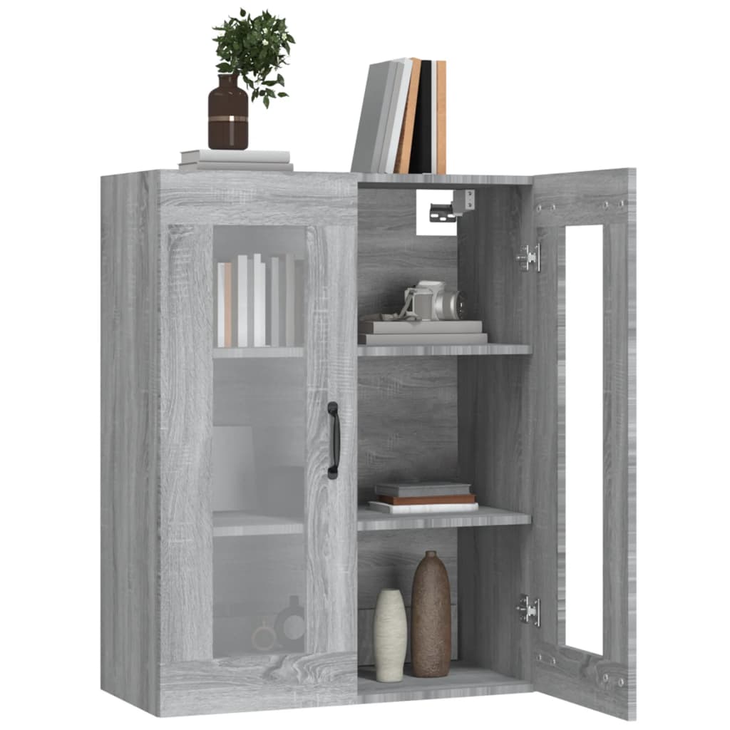 vidaXL Dulap de perete suspendat, gri sonoma, 69,5x34x90 cm