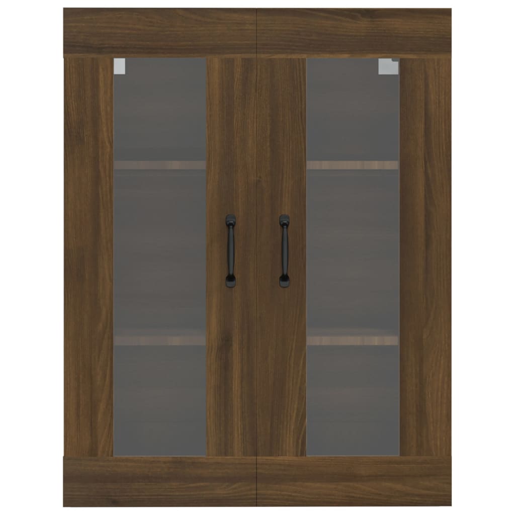vidaXL Dulap de perete suspendat, stejar maro, 69,5x34x90 cm