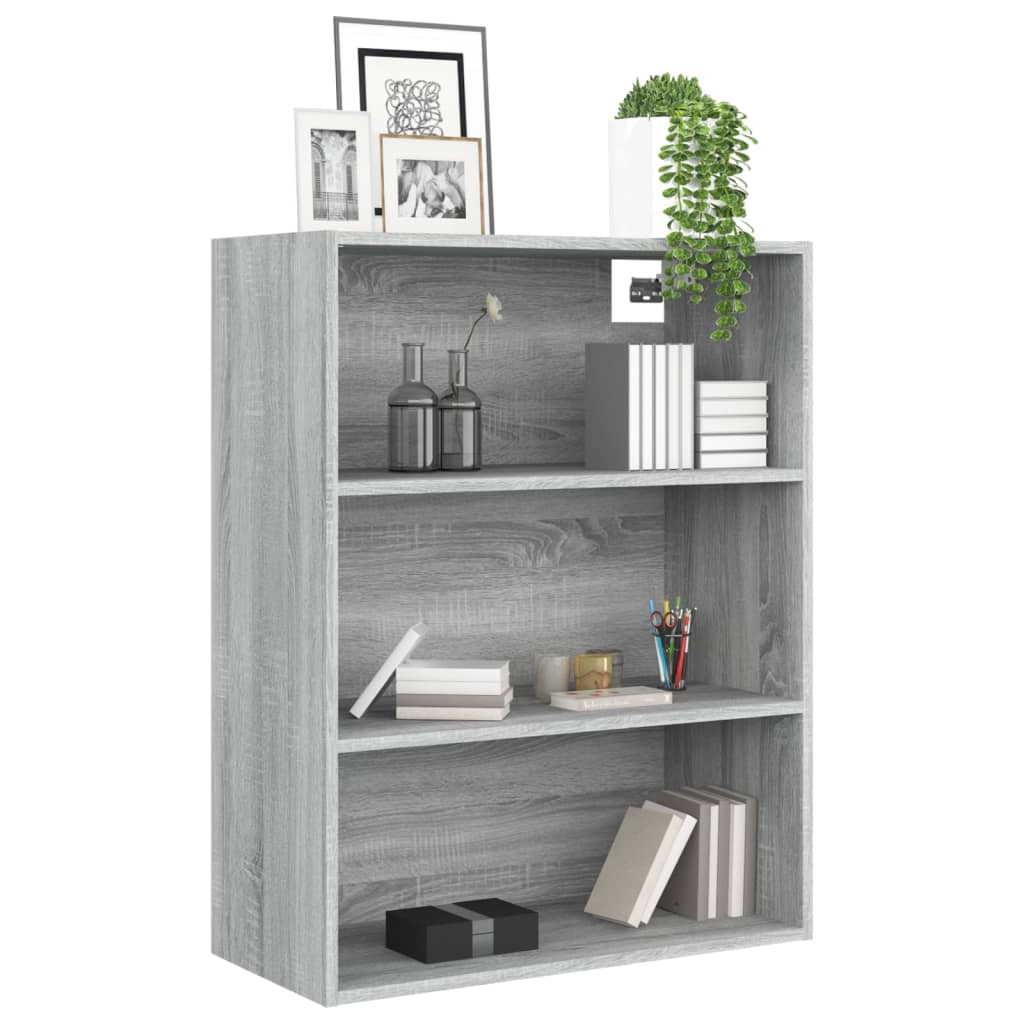 vidaXL Dulap de perete suspendat, gri sonoma, 69,5x32,5x90 cm