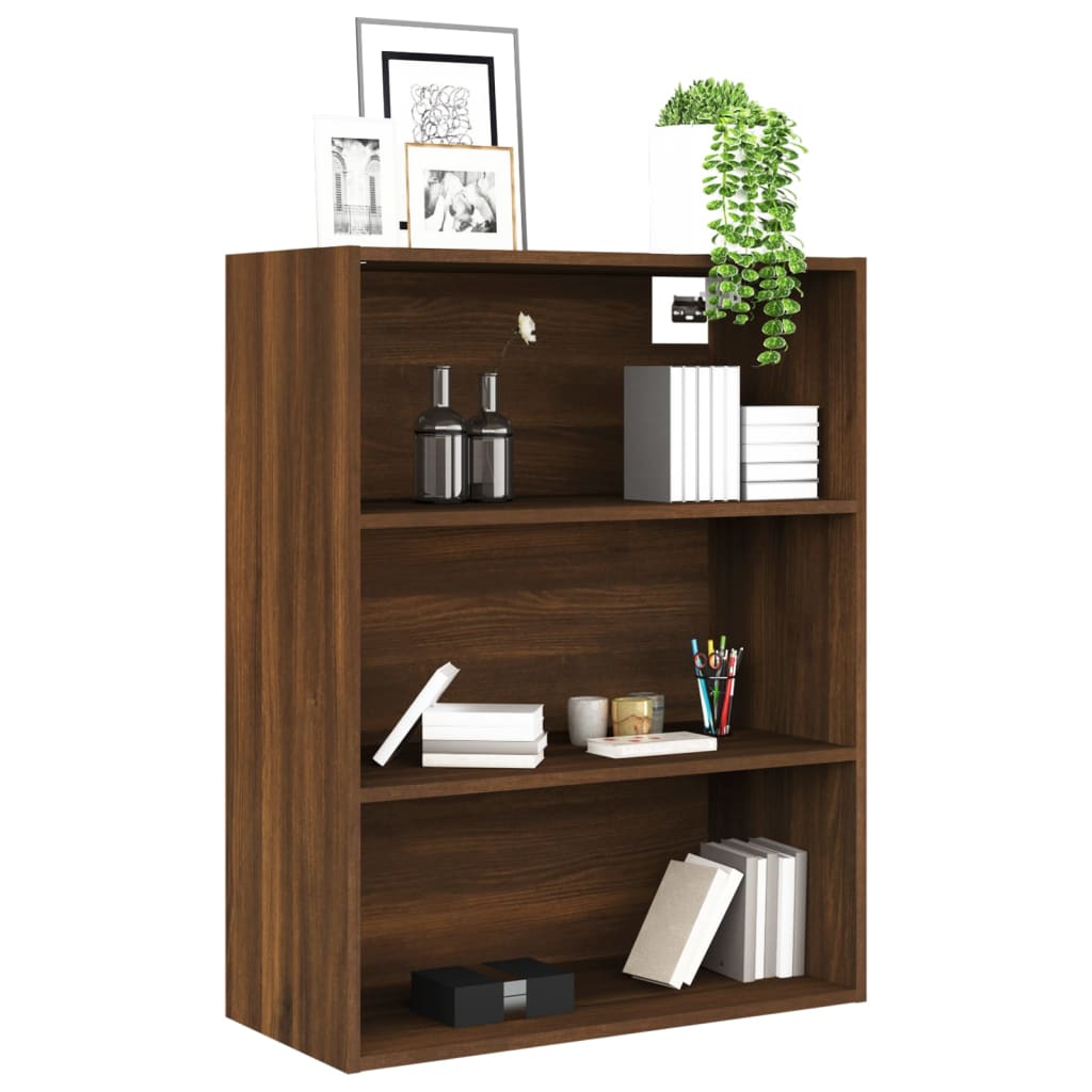 vidaXL Dulap de perete suspendat, stejar maro, 69,5x32,5x90 cm