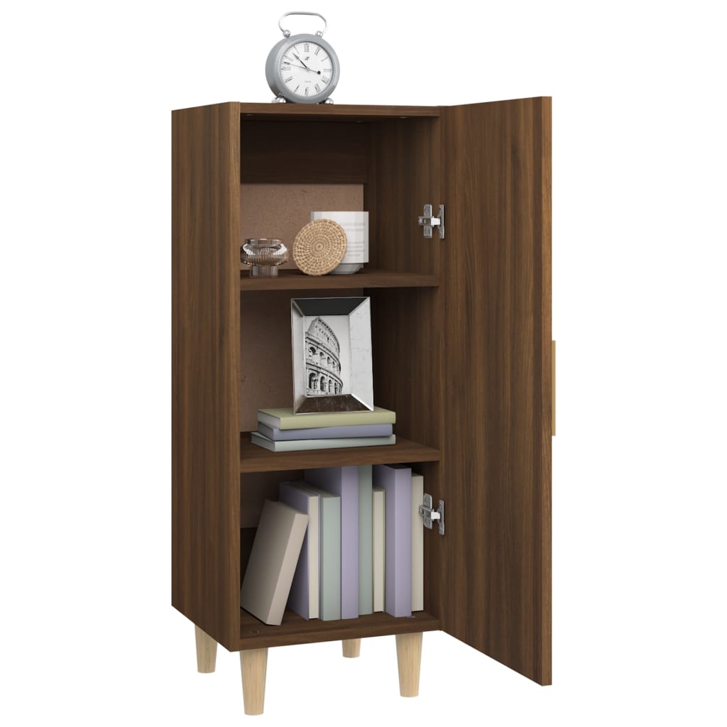vidaXL Servantă, stejar maro, 34,5x34x90 cm, lemn compozit