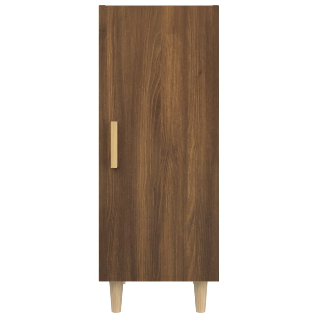 vidaXL Servantă, stejar maro, 34,5x34x90 cm, lemn compozit