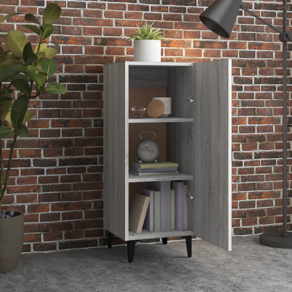 vidaXL Servantă, gri sonoma, 34,5x34x90 cm, lemn prelucrat vidaXL Servantă, gri sonoma, 34,5x34x90 cm, lemn prelucrat