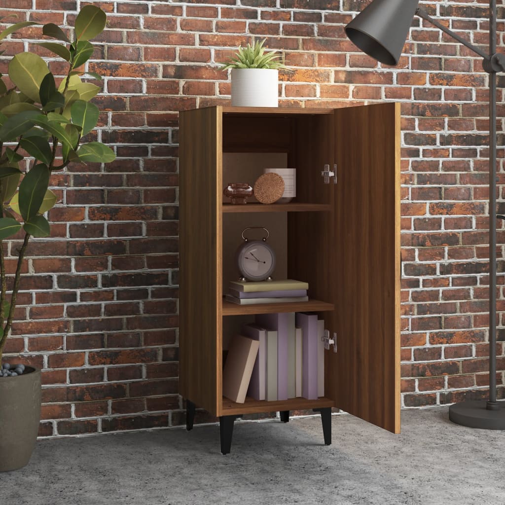 vidaXL Servantă, stejar maro, 34,5x34x90 cm, lemn prelucrat vidaXL Servantă, stejar maro, 34,5x34x90 cm, lemn prelucrat