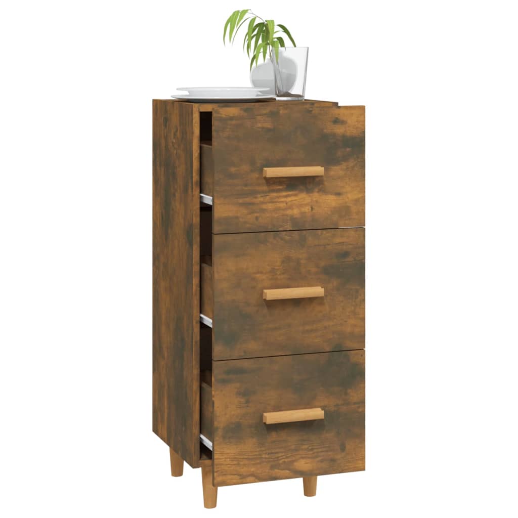 vidaXL Servantă, stejar fumuriu, 34,5x34x90 cm, lemn compozit vidaXL Servantă, stejar fumuriu, 34,5x34x90 cm, lemn compozit