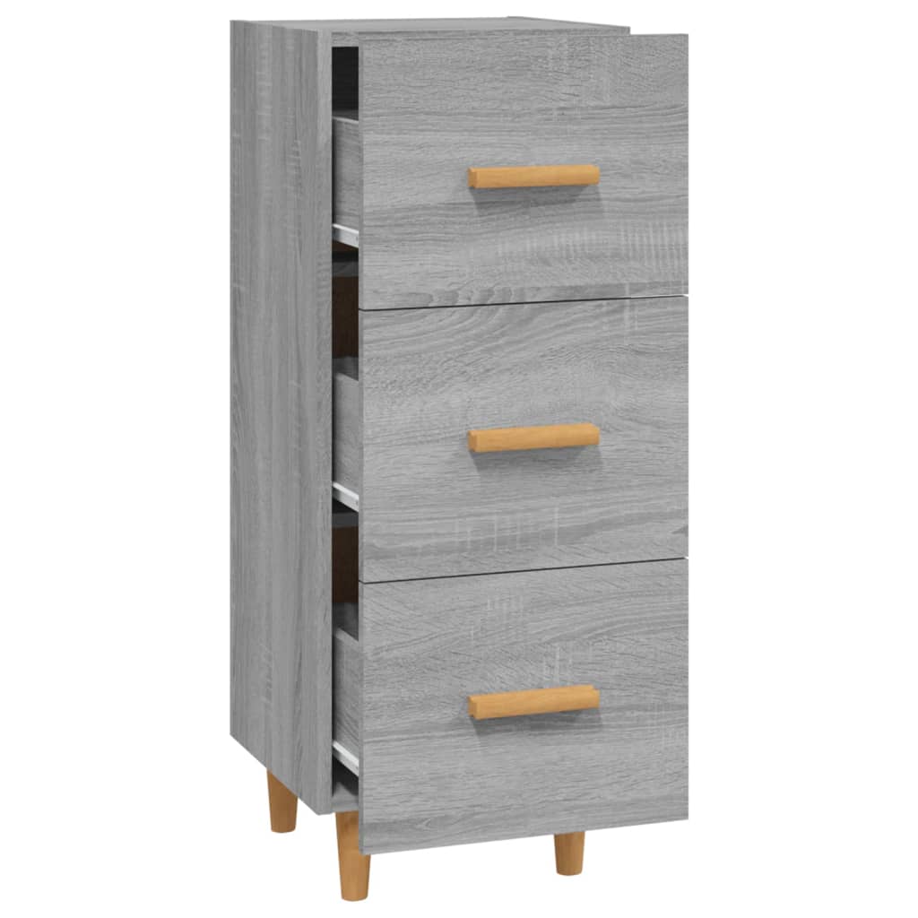 vidaXL Servantă, gri sonoma, 34,5x34x90 cm, lemn compozit vidaXL Servantă, gri sonoma, 34,5x34x90 cm, lemn compozit