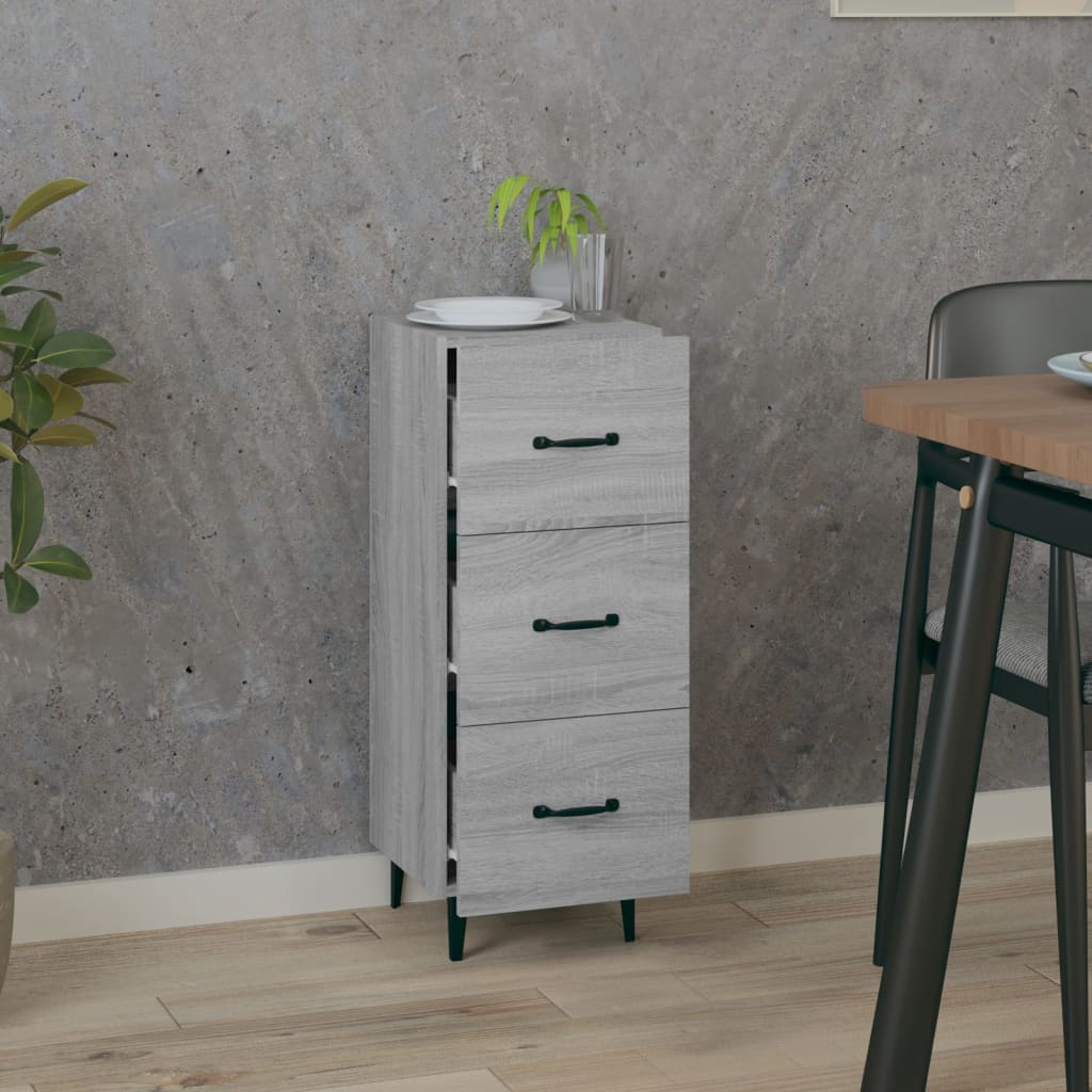 vidaXL Servantă, gri sonoma, 34,5x34x90 cm, lemn compozit vidaXL Servantă, gri sonoma, 34,5x34x90 cm, lemn compozit
