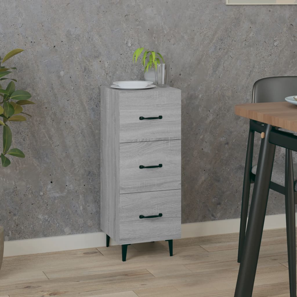 vidaXL Servantă, gri sonoma, 34,5x34x90 cm, lemn compozit vidaXL Servantă, gri sonoma, 34,5x34x90 cm, lemn compozit