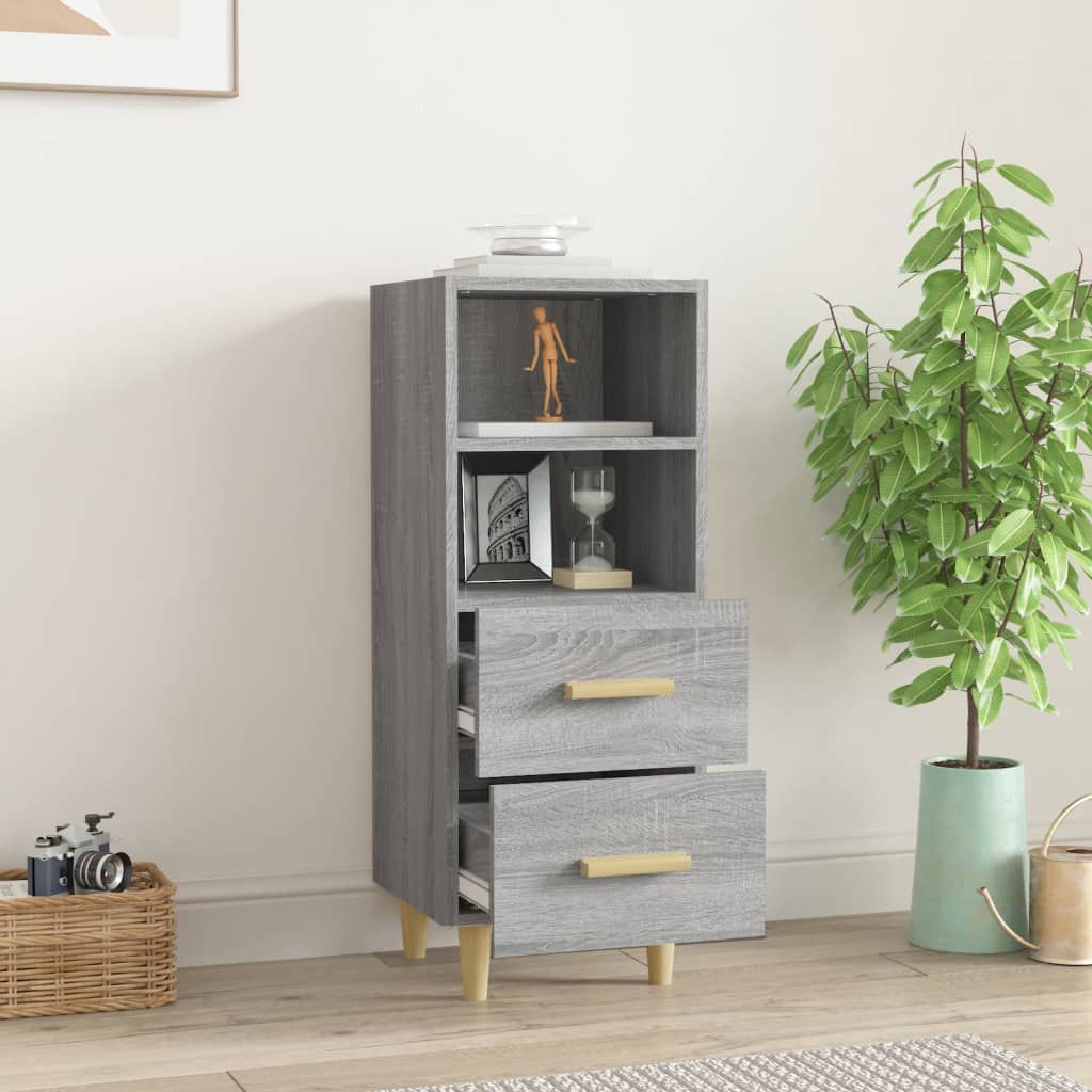 vidaXL Servantă, gri sonoma, 34,5x34x90 cm, lemn compozit vidaXL Servantă, gri sonoma, 34,5x34x90 cm, lemn compozit