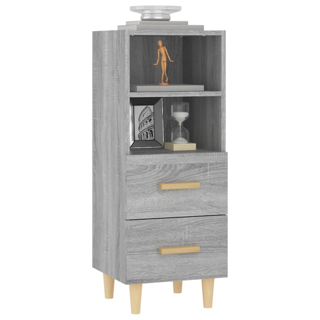 vidaXL Servantă, gri sonoma, 34,5x34x90 cm, lemn compozit vidaXL Servantă, gri sonoma, 34,5x34x90 cm, lemn compozit