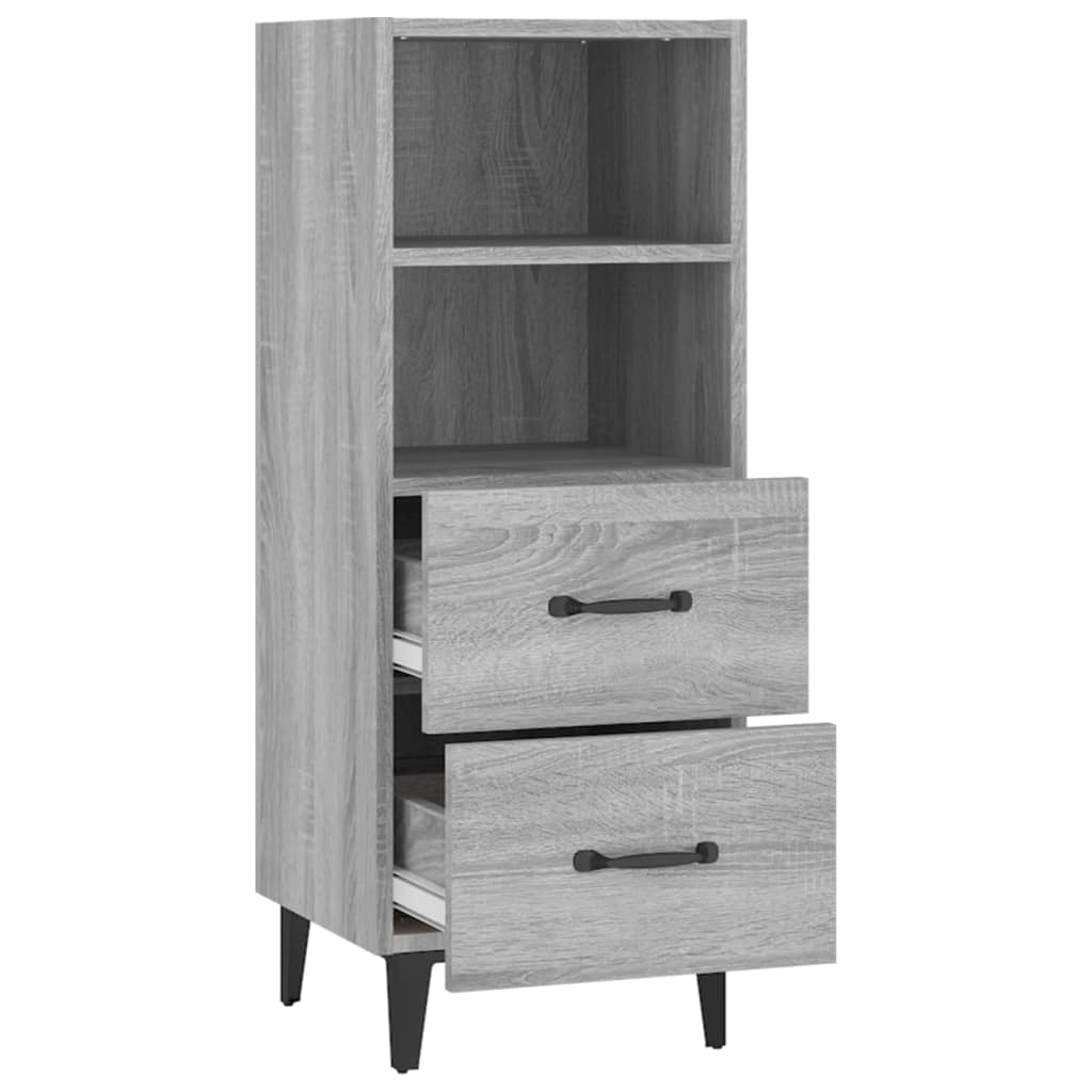 vidaXL Servantă, gri sonoma, 34,5x34x90 cm, lemn compozit vidaXL Servantă, gri sonoma, 34,5x34x90 cm, lemn compozit