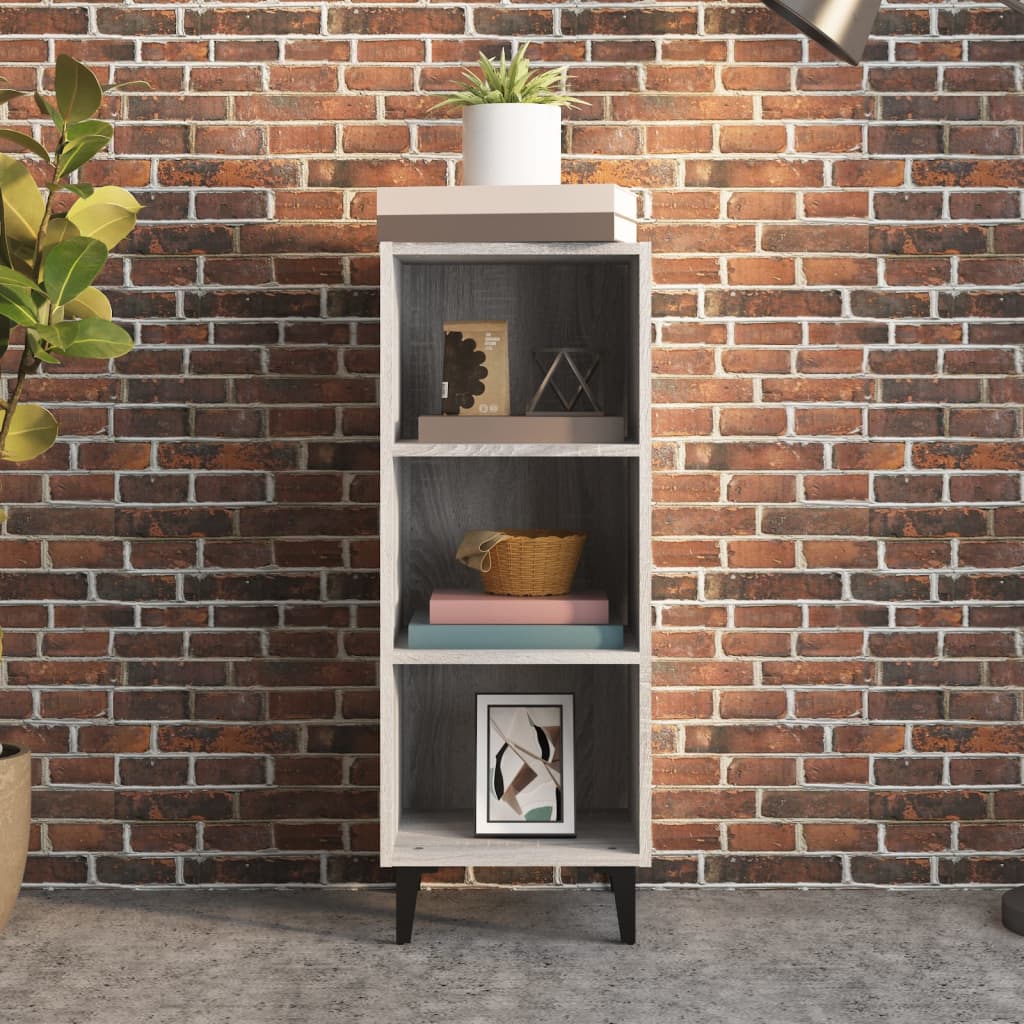 vidaXL Servantă, gri sonoma, 34,5x32,5x90 cm, lemn compozit vidaXL Servantă, gri sonoma, 34,5x32,5x90 cm, lemn compozit