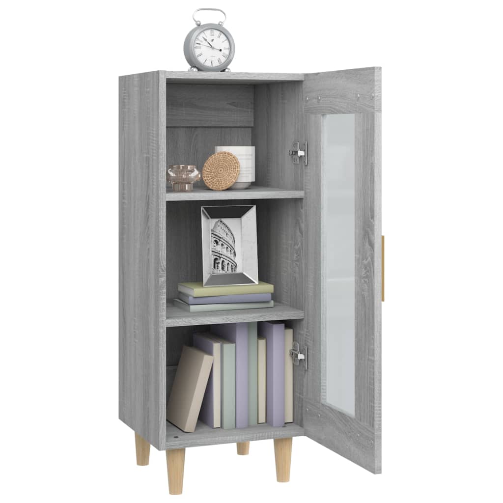 vidaXL Servantă, gri sonoma, 34,5x34x90 cm, lemn compozit vidaXL Servantă, gri sonoma, 34,5x34x90 cm, lemn compozit