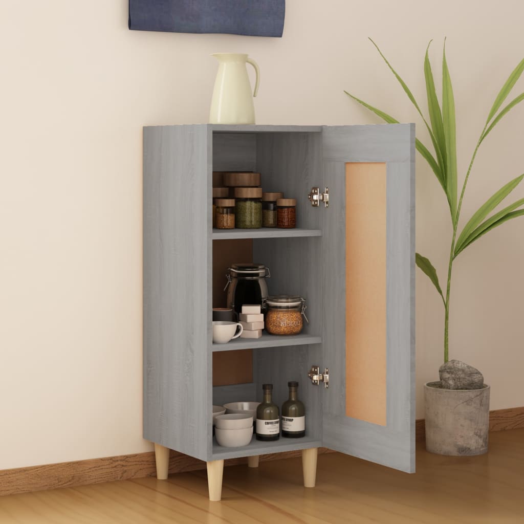 vidaXL Servantă, gri sonoma, 34,5x34x90 cm, lemn compozit vidaXL Servantă, gri sonoma, 34,5x34x90 cm, lemn compozit