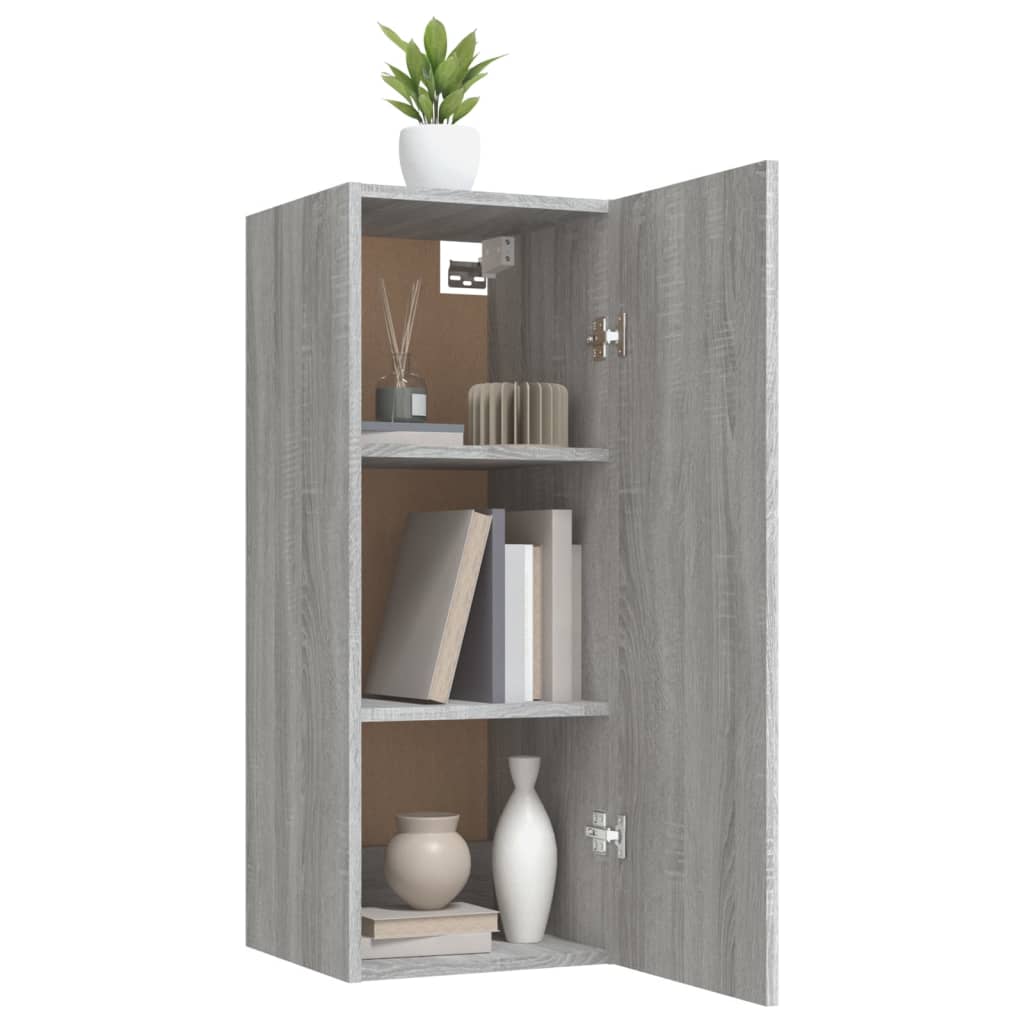 vidaXL Dulap de perete, gri sonoma, 34,5x34x90 cm, lemn compozit vidaXL Dulap de perete, gri sonoma, 34,5x34x90 cm, lemn compozit