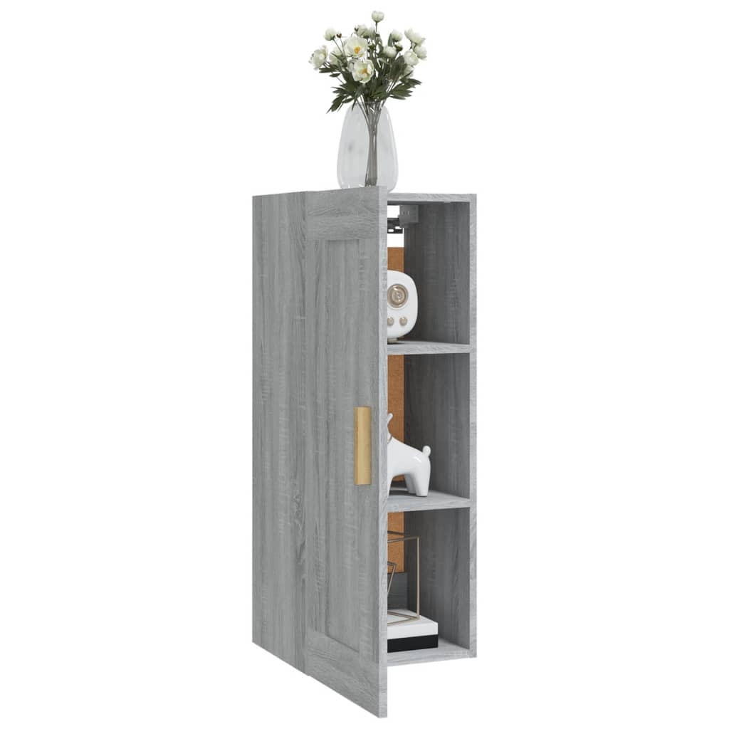 vidaXL Dulap de perete, gri sonoma, 35x34x90 cm, lemn compozit vidaXL Dulap de perete, gri sonoma, 35x34x90 cm, lemn compozit