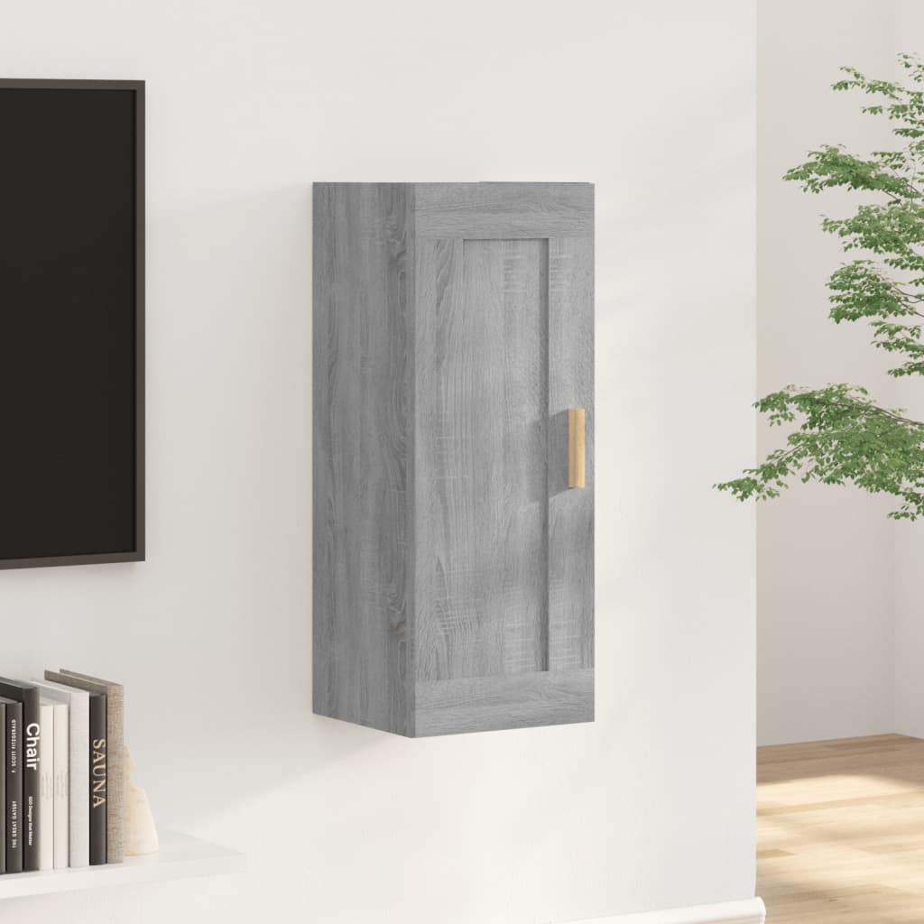 vidaXL Dulap de perete, gri sonoma, 35x34x90 cm, lemn compozit vidaXL Dulap de perete, gri sonoma, 35x34x90 cm, lemn compozit