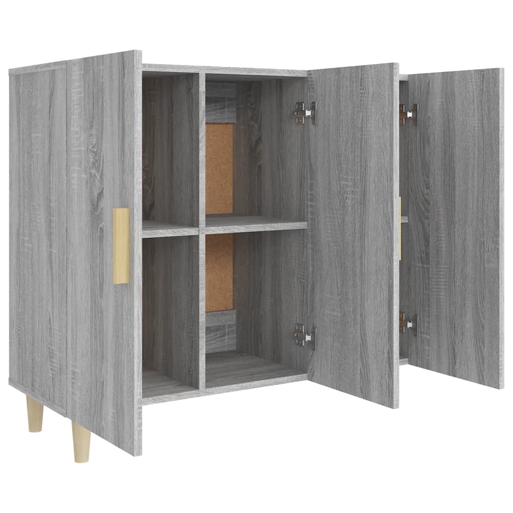 vidaXL Servantă, gri sonoma, 90x34x80 cm, lemn compozit vidaXL Servantă, gri sonoma, 90x34x80 cm, lemn compozit