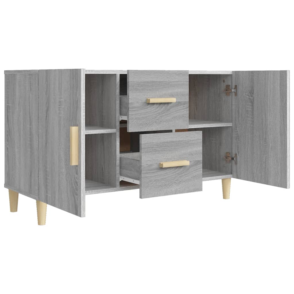 vidaXL Servantă, gri sonoma, 100x36x60 cm, lemn compozit