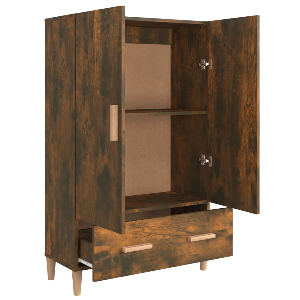 vidaXL Dulap înalt, stejar fumuriu, 70x31x115 cm, lemn prelucrat