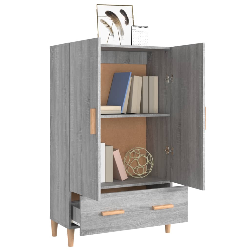 vidaXL Dulap înalt, gri sonoma, 70x31x115 cm, lemn compozit