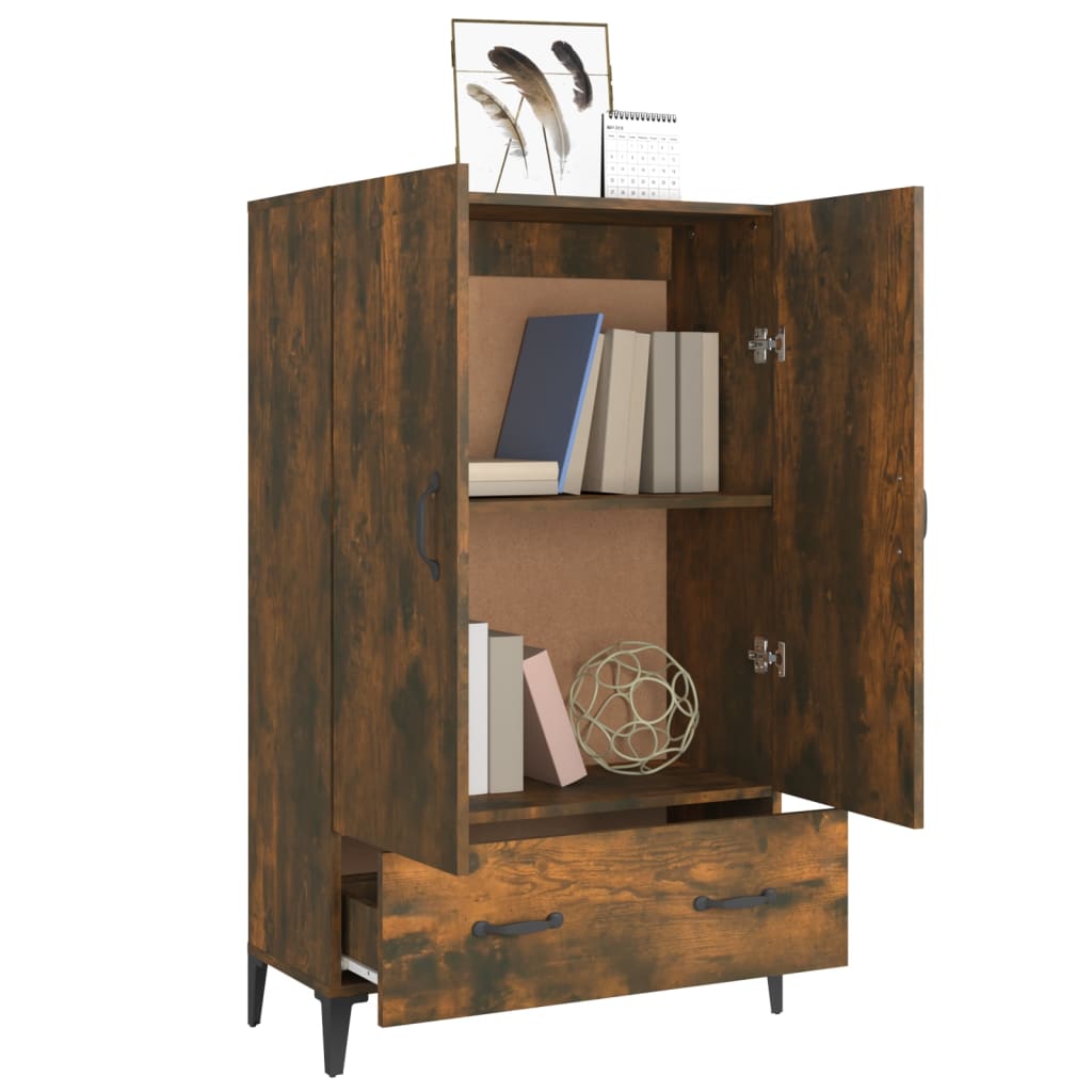 vidaXL Dulap înalt, stejar fumuriu, 70x31x115 cm, lemn prelucrat
