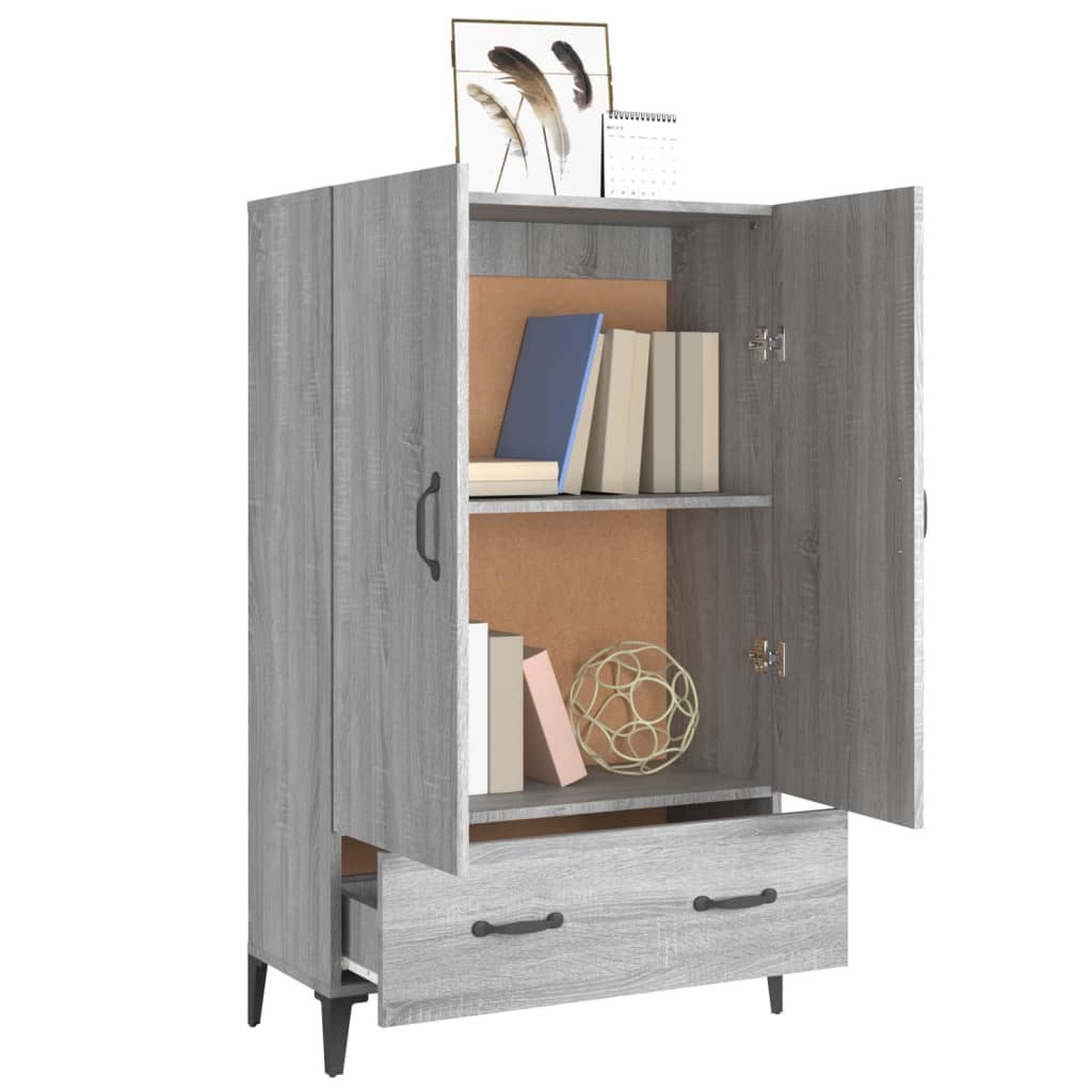 vidaXL Dulap înalt, gri sonoma, 70x31x115 cm, lemn compozit
