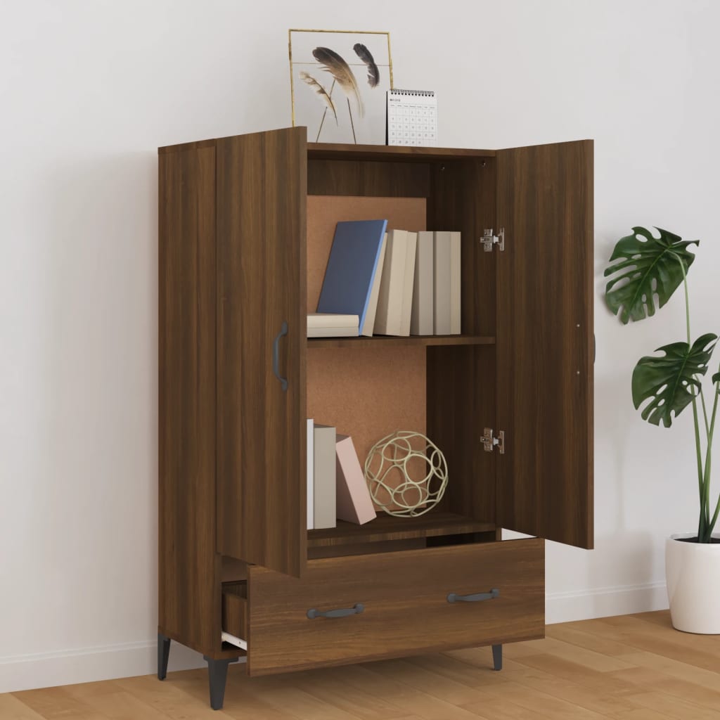 vidaXL Dulap înalt, stejar maro, 70x31x115 cm, lemn compozit vidaXL Dulap înalt, stejar maro, 70x31x115 cm, lemn compozit