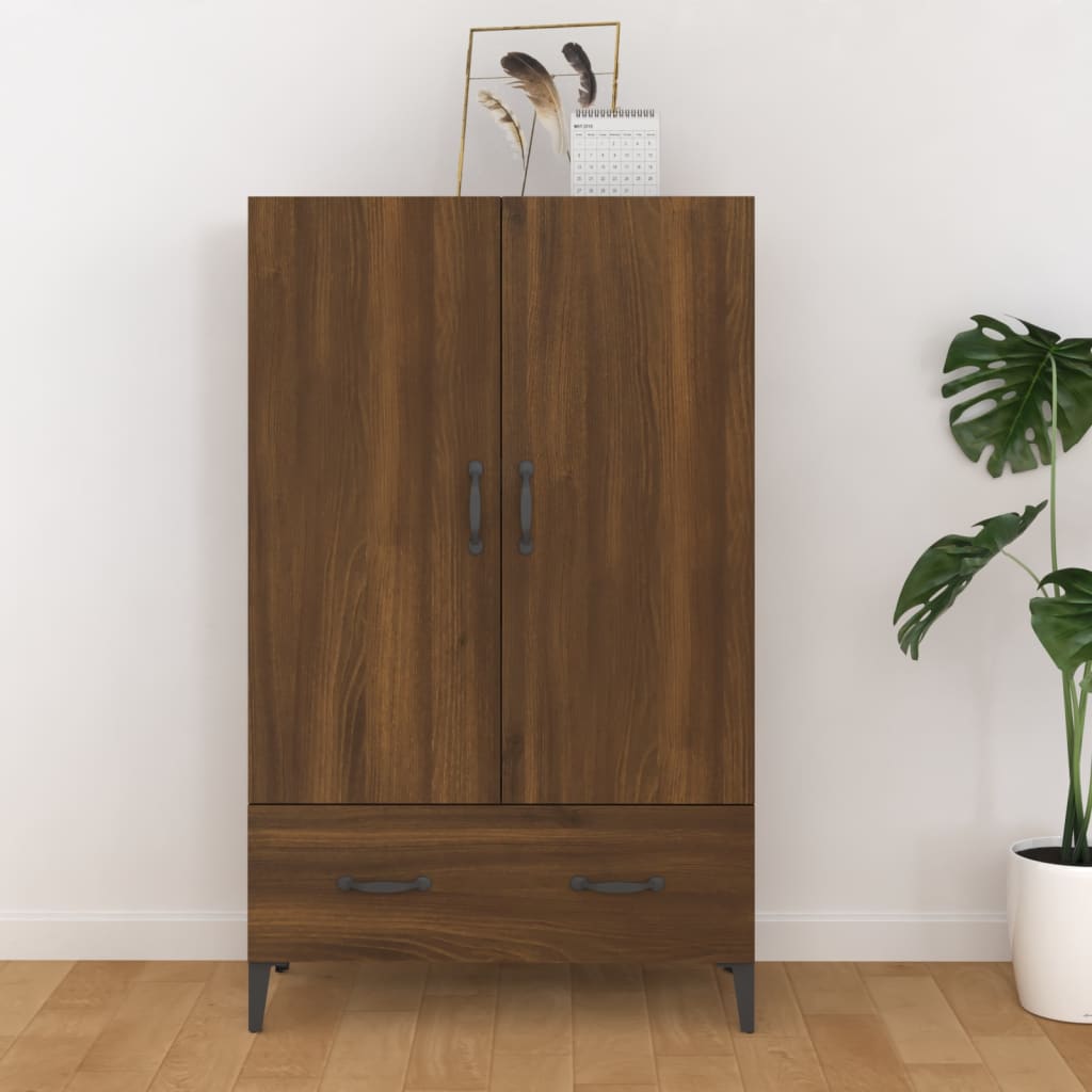 vidaXL Dulap înalt, stejar maro, 70x31x115 cm, lemn compozit vidaXL Dulap înalt, stejar maro, 70x31x115 cm, lemn compozit