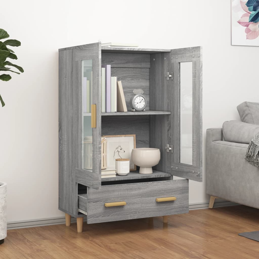 vidaXL Dulap înalt, gri sonoma, 70x31x115 cm, lemn compozit