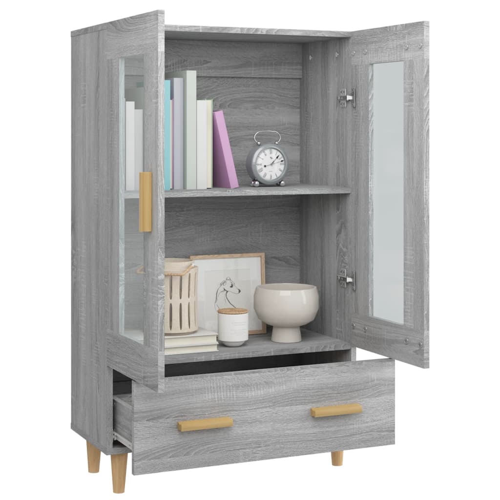 vidaXL Dulap înalt, gri sonoma, 70x31x115 cm, lemn compozit