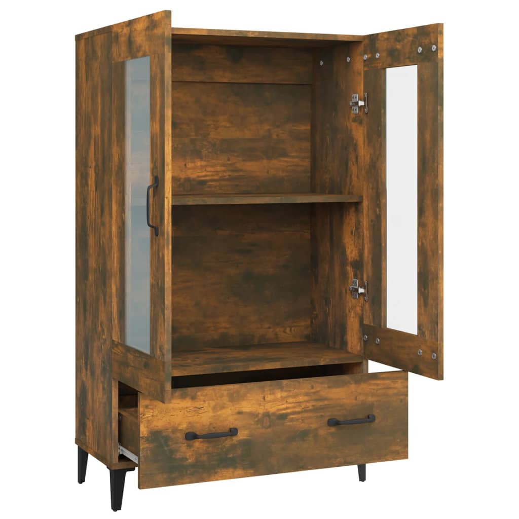 vidaXL Dulap înalt, stejar fumuriu, 70x31x115 cm, lemn prelucrat