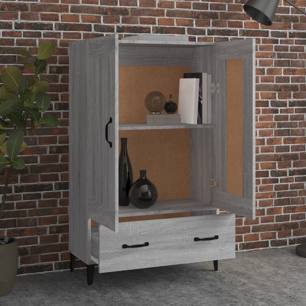 vidaXL Dulap înalt, gri sonoma, 70x31x115 cm, lemn compozit