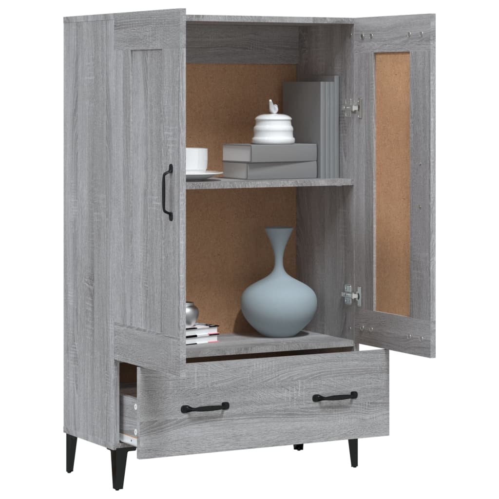 vidaXL Dulap înalt, gri sonoma, 70x31x115 cm, lemn compozit