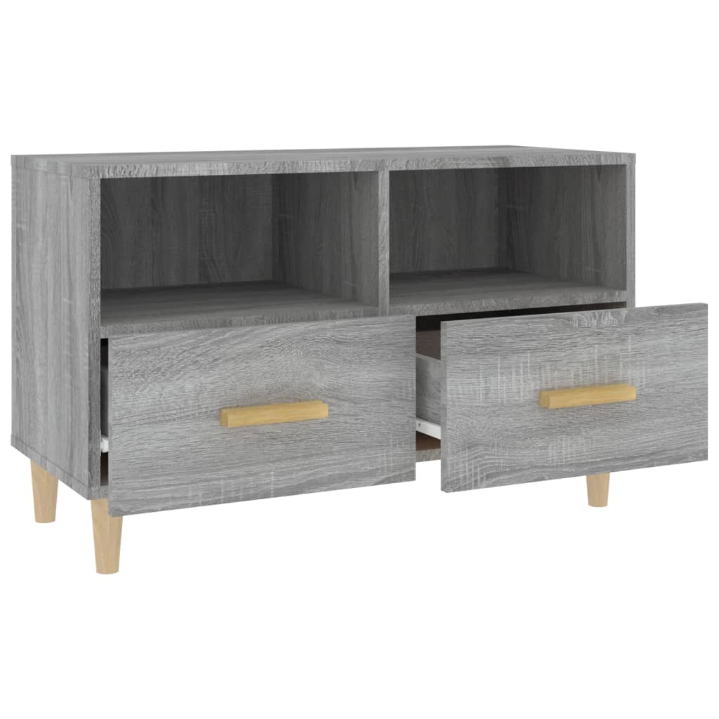 vidaXL Comodă TV, gri sonoma, 80x36x50 cm, lemn prelucrat vidaXL Comodă TV, gri sonoma, 80x36x50 cm, lemn prelucrat