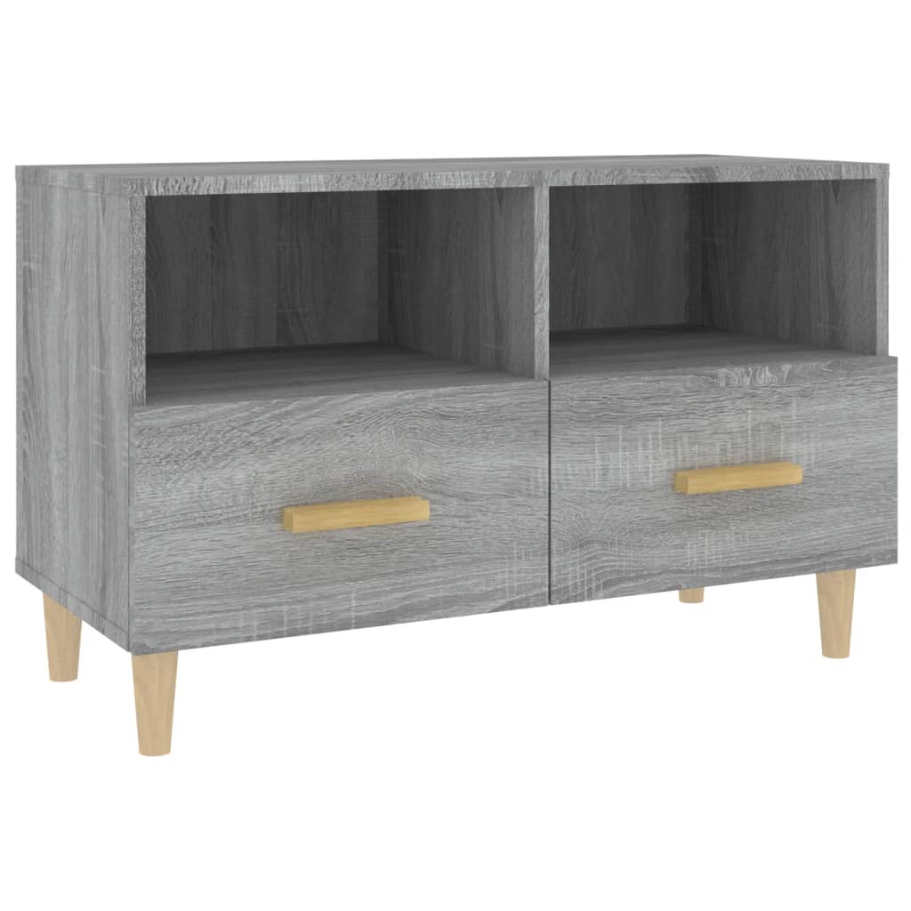 vidaXL Comodă TV, gri sonoma, 80x36x50 cm, lemn prelucrat vidaXL Comodă TV, gri sonoma, 80x36x50 cm, lemn prelucrat
