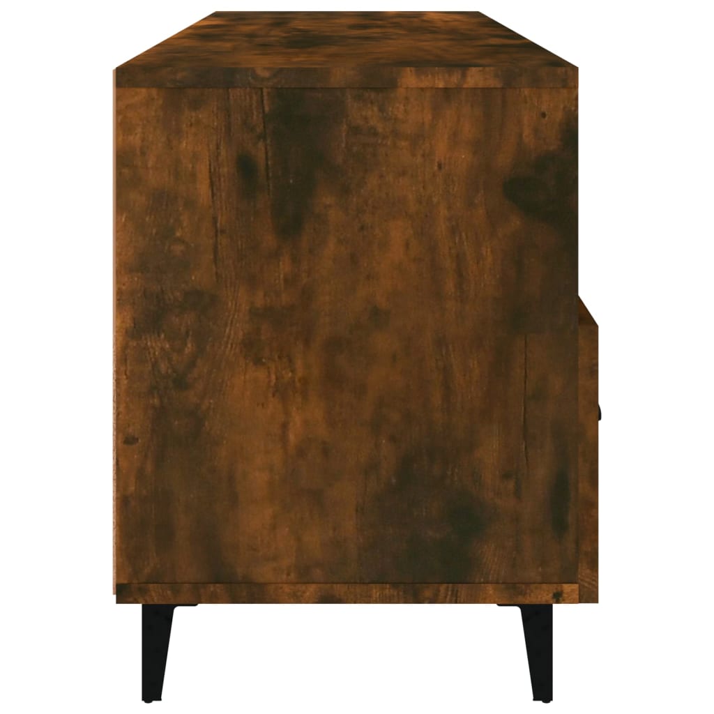vidaXL Comodă TV, stejar fumuriu, 102x35x50 cm, lemn compozit vidaXL Comodă TV, stejar fumuriu, 102x35x50 cm, lemn compozit
