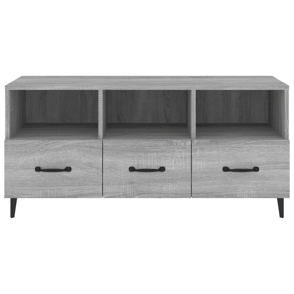 vidaXL Comodă TV, gri sonoma, 102x35x50 cm, lemn compozit
