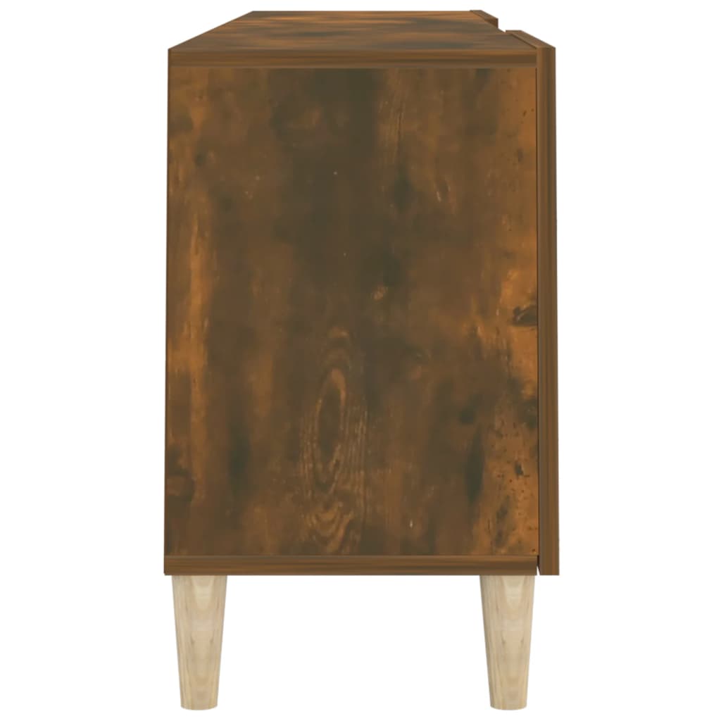 vidaXL Comodă TV, stejar fumuriu, 150x30x50 cm, lemn prelucrat