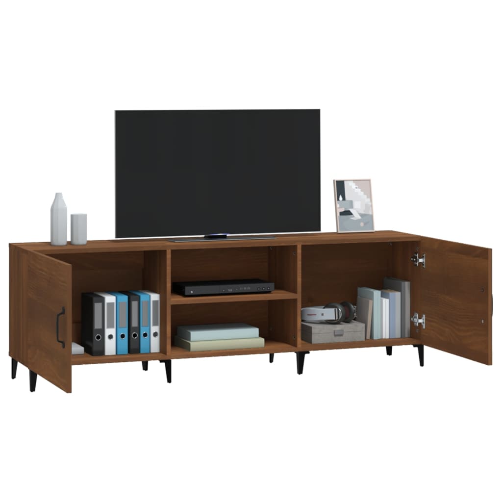 vidaXL Comodă TV, stejar maro, 150x30x50 cm, lemn compozit