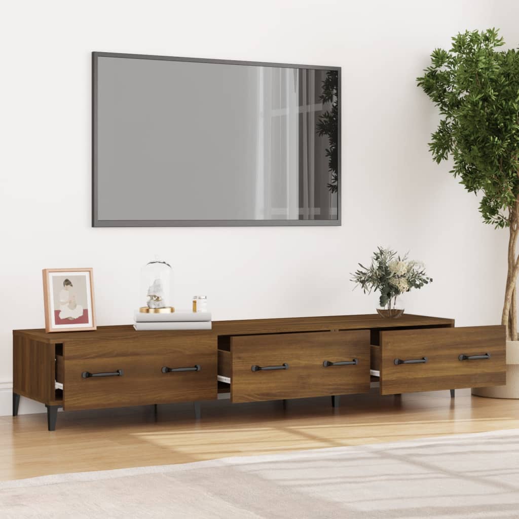 vidaXL Comodă TV, stejar maro, 150x34,5x30 cm, lemn prelucrat