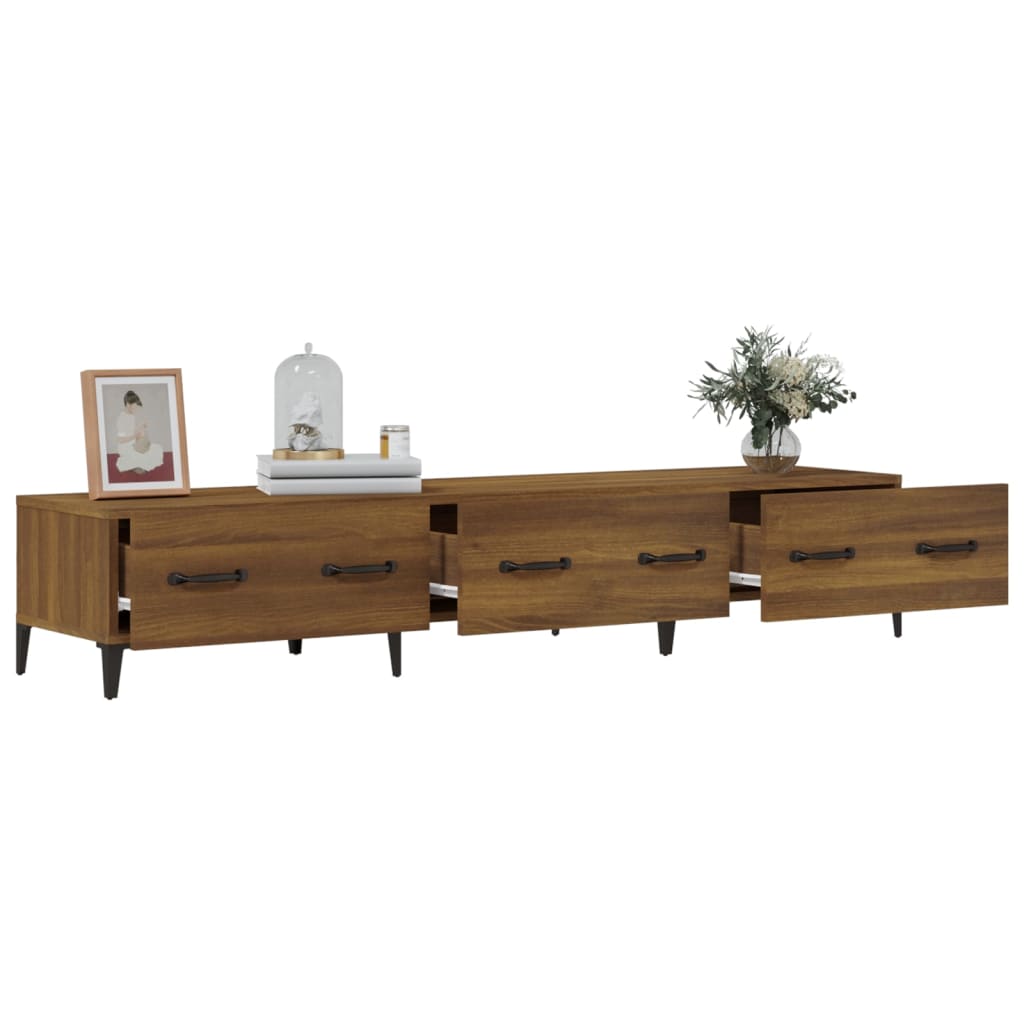 vidaXL Comodă TV, stejar maro, 150x34,5x30 cm, lemn prelucrat