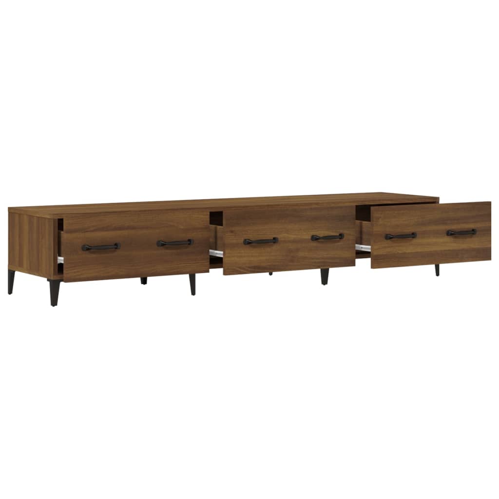 vidaXL Comodă TV, stejar maro, 150x34,5x30 cm, lemn prelucrat