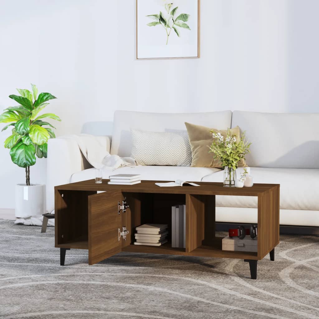 vidaXL Măsuță de cafea, stejar maro, 102x50x40 cm, lemn compozit vidaXL Măsuță de cafea, stejar maro, 102x50x40 cm, lemn compozit