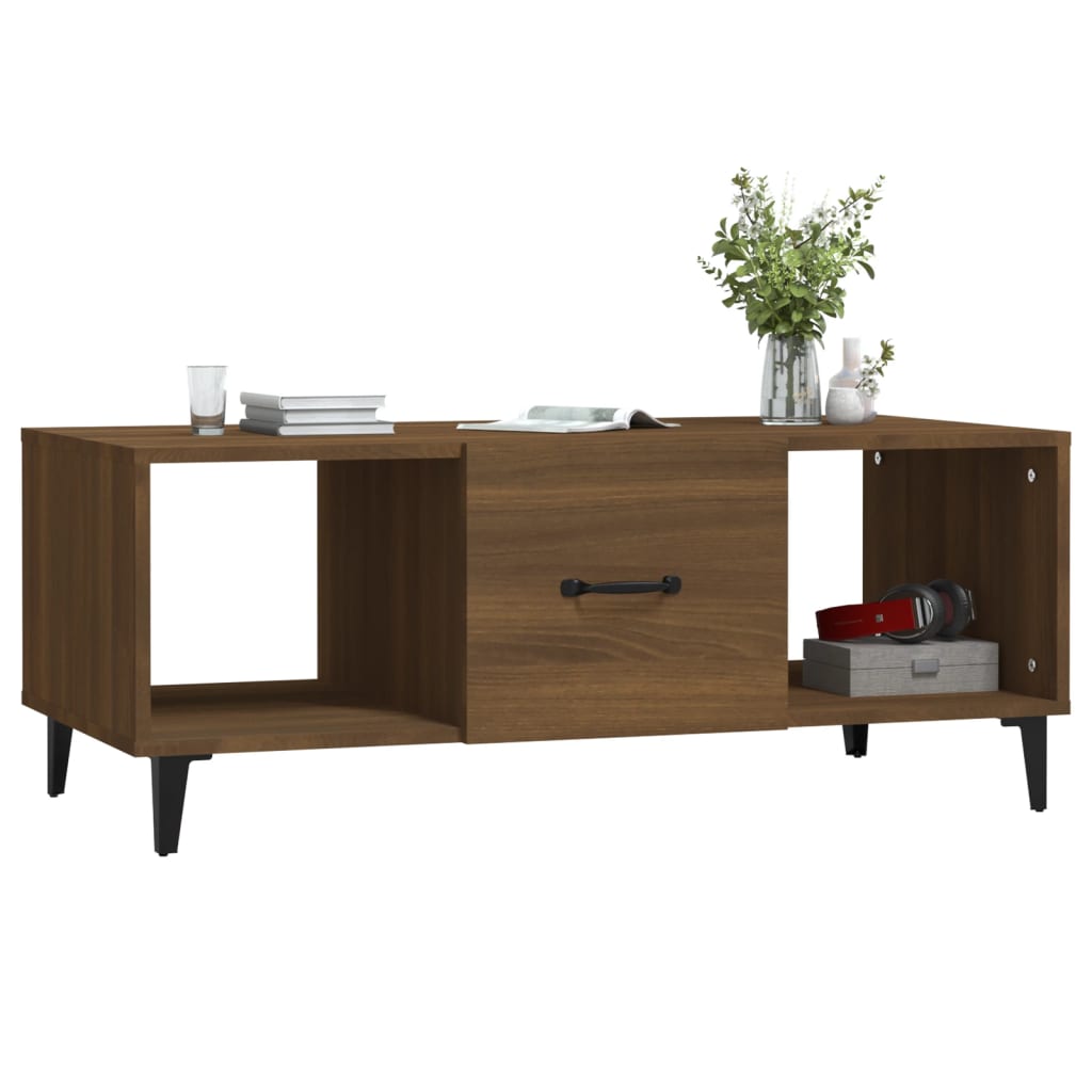 vidaXL Măsuță de cafea, stejar maro, 102x50x40 cm, lemn compozit vidaXL Măsuță de cafea, stejar maro, 102x50x40 cm, lemn compozit